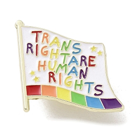 Rainbow Flag Alloy Enamel Pin Brooches, for Backpack Clothes