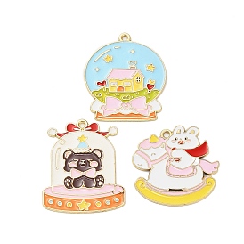 Подвески из эмали и сплава, золотые