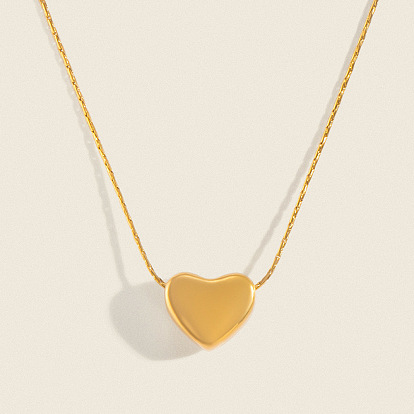 304 Stainless Steel Heart Pendant Necklaces for Women