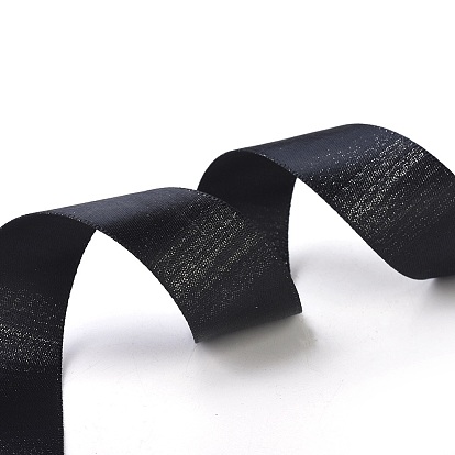 Double Face Polyester Satin Ribbon, with Metallic Silver Color