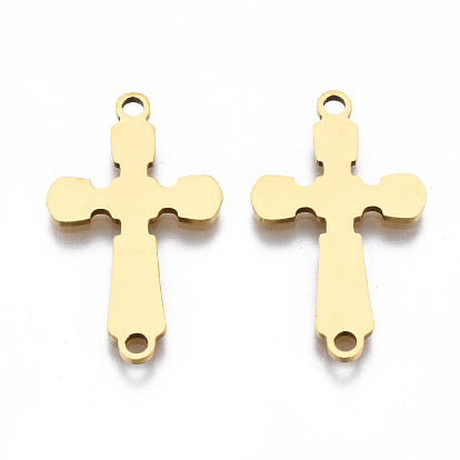 201 Stainless Steel Link Connectors, Laser Cut, Cross