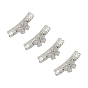 Brass Micro Pave Cubic Zirconia Tube Beads