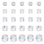 100Pcs 5 Styles Flat Round Sew on Rhinestone, Glass Rhinestone, with Brass Prong Settings, Garments Accessories, Faceted