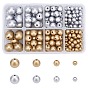 Matte Style Spray Painted Acrylic Beads, Round