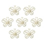 8 шт. АБС-пластик, имитация жемчужных бусин, украшения, аксессуары, бабочка, с медной проволокой
