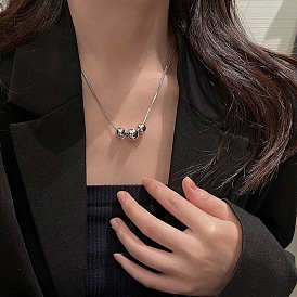 201 нержавеющая сталь 3 круглые градуированные бусины с подвесками