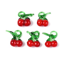 Подвески лэмпворк ручной работы, вишня