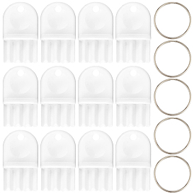 18 Bags ABS Plastic Toilet Paper Dispenser, with Iron Key Ring