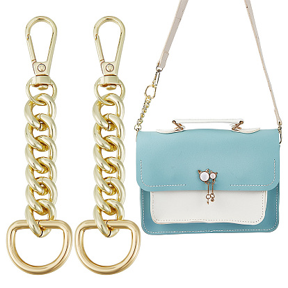 2 шт. овальные звенья для удлинителей ремней для кошельков из сплава алюминия, железа и цинка, с поворотной застежкой