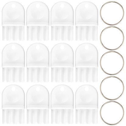 18 Bags ABS Plastic Toilet Paper Dispenser, with Iron Key Ring