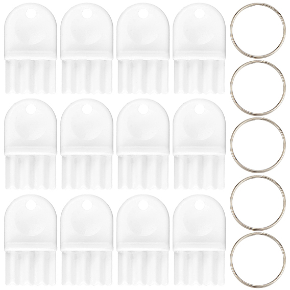 18 Bags ABS Plastic Toilet Paper Dispenser, with Iron Key Ring