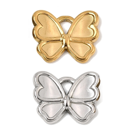 304 Stainless Steel Pendants, Butterfly Charms