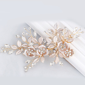 Bridal Hair Clip with Rhinestones - Elegant Wedding Hair Accessory.