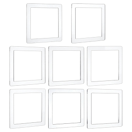 8 шт. прозрачный акриловый набор рамок для скатывания глины, квадратный