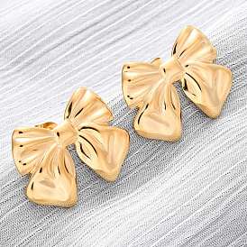 304 из нержавеющей стали серьги, бантом