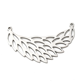 304 Stainless Steel Connector Charms, Feather Links