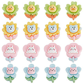 60 шт 4 стиль непрозрачные кабошоны из смолы, для аксессуаров своими руками, цветок с животным