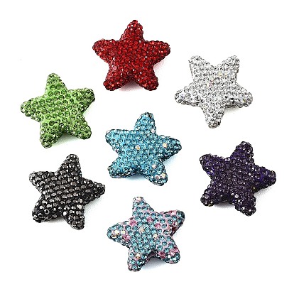 Ручной полимерной глины шариков Rhinestone, звезда