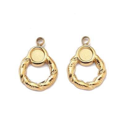 Ионное покрытие (ip) 304 подвеска из нержавеющей стали с кабошоном, кольцо