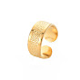 304 Stainless Steel Flat Open Cuff Ring for Women