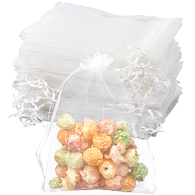 100Pcs Organza Bags Jewellery Storage Pouches Wedding Favour Party Mesh Drawstring Gift