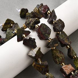 Необработанные грубые натуральные нити бусин из драконьей крови, самородки, с бисером