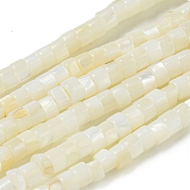 Natural Freshwater Shell Beads Strands, Disc, Heishi Beads