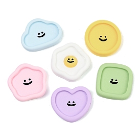 Кабошоны из смолы с изображением смайлика