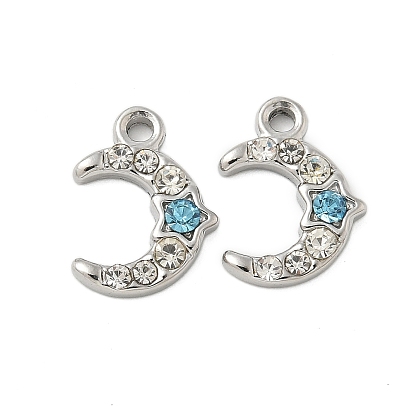 304 прелести нержавеющей стали, с аквамариновым хрусталем, серп, звезда