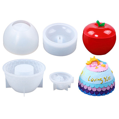 Food Grade Silicone Jewelry Storage Molds, Resin Casting Coaster Molds, For UV Resin, Epoxy Resin Craft Making