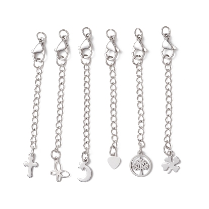 6шт 304 концевые цепи из нержавеющей стали, с 304 прелестей из нержавеющей стали, разнообразные