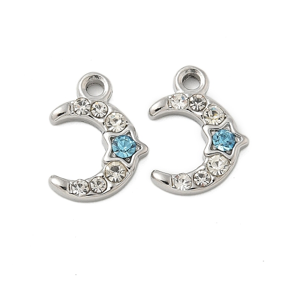 304 прелести нержавеющей стали, с аквамариновым хрусталем, серп, звезда