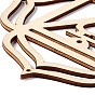 Bricolage inachevé bohème méditation énergie symbole bois pendentif kits de décoration, 7 Ornement suspendu d'art mural chakra yoga, avec une corde