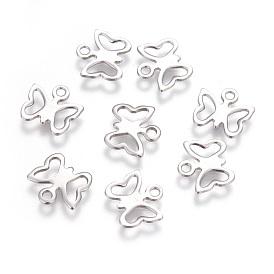 304 charmes en acier inoxydable, papillon