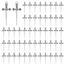 120 шт. Подвески из сплава в тибетском стиле, меч