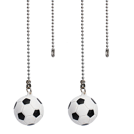 Décoration de pendentif en plastique, avec chaîne à billes en laiton, football américain