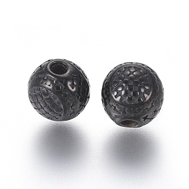 304 Stainless Steel Beads, Round