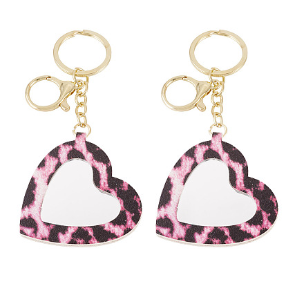 2шт. брелоки-зеркала из полиуретана, Сплав с застежками когтя омара, золотые