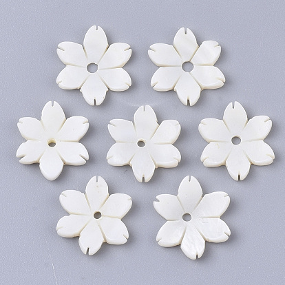 Perles de coquille d'eau douce, fleur