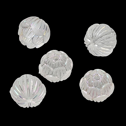 Transparent Acrylic Beads, with Glitter, Flower