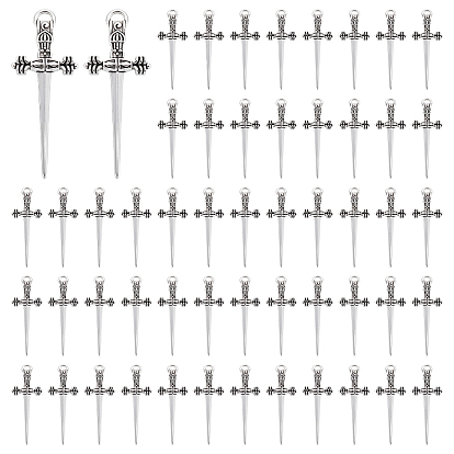 120 шт. Подвески из сплава в тибетском стиле, меч