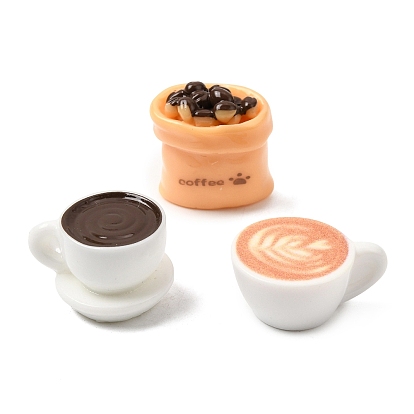 Декоративное украшение из смолы на кофейную тематику., аксессуары для кукольного домика с микро-ландшафтом, притворяясь опорными украшениями