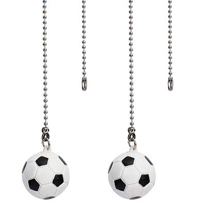Décoration de pendentif en plastique, avec chaîne à billes en laiton, football américain