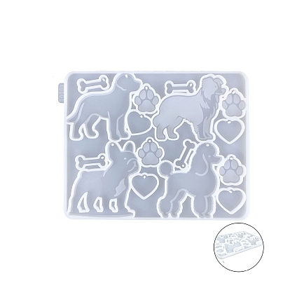 Силиконовые формы для подвесок пищевого класса своими руками, формы для литья смолы, собака