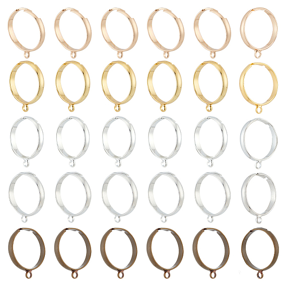 50 шт 5 цвета регулируемая латунная петля кольцо основание, Компоненты палец кольцо