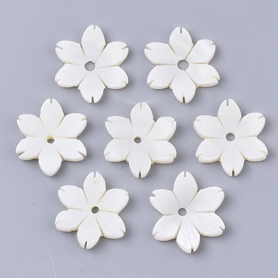 Perles de coquille d'eau douce, fleur