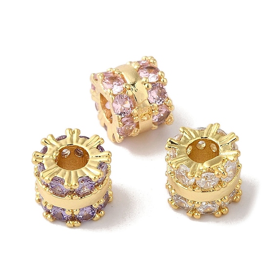 Латунные стеклянные бусины со стразами, колонка