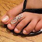 Регулируемые длинные кольца для пальцев ног из латунной витой проволоки в стиле бохо