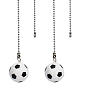 Plastic Pendant Decoration, with Brass Ball Chain, Football