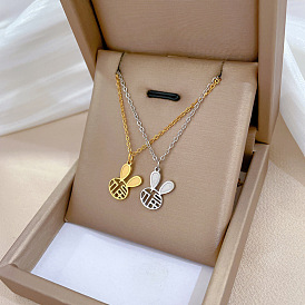 Gold Necklace for Women, Minimalist Style, Lock Bone Chain, Fashion Accessories.